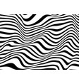 black and white wave stripe optical abstract vector image