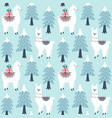 christmas tree and cute lama with gift boxes vector image vector image