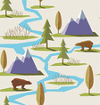 seamless winter mountain pattern vector image vector image