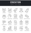 set line icons education vector image