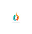 abstract wave droplet colored logo vector image