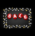 balloon with text sale and light bulb vector image
