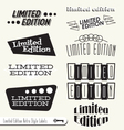 limited edition labels vector image vector image