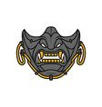 samurai half mask vector image