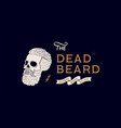 skull man poster of vintage man vector image
