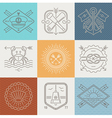 adventures nautical and travel emblems and signs vector image vector image