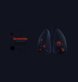 affected human lungs vector image