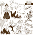 collection of wales icons vector image vector image