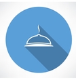 dish with lid icon vector image