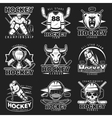 hockey league emblem set vector image vector image