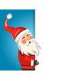 santa claus cartoon character with clean sheet vector image vector image