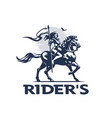 a woman rider vector image