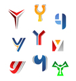 alphabet symbols vector image vector image