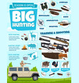 hunter ammunition bird and animal hunting vector image