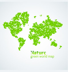 Tree shaped world map Royalty Free Vector Image