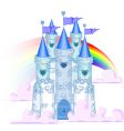 rainbow castle vector image vector image