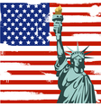 grunge american background vector image