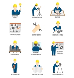 Engineer concept icon Royalty Free Vector Image