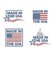 set of made in usa labels vector image