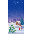 christmas vertical banner vector image vector image