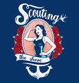 scouting shore vector image