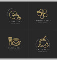 set design golden templates logo vector image