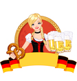 Oktoberfest girl design Royalty Free Vector Image