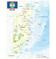 road map belize vector image