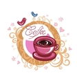 coffee theme background vector image vector image