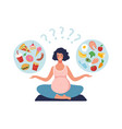 healthy nutrition of a pregnant woman vector image