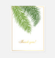 minimalist botanical wedding invitation card vector image