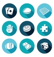 board games icons set vector image