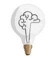 brain lamp concept isolated vector image