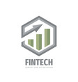 fintech business logo design finance icon vector image