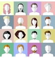 flat people icons set of stylish vector image