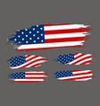 usa flag paintbrush on gray background vector image