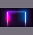 wide neon glowing gates on dark background vector image vector image