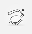 eyebrow piercing icon - with curved vector image