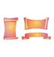 old parchment scroll ancient paper banners vector image