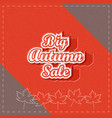 big autumn sale paper lettering vector image vector image