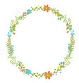 flowers set beautiful wreath elegant vector image