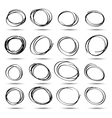 set of hand-drawn circles vector image