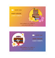cakes set of business cards vector image