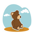 bear teddy baby toy icon vector image