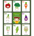 flashcard alphabet from a to h vector image vector image