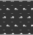 skull fish bone halloween seamless pattern vector image