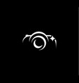 white and black photographer icon abstract vector image