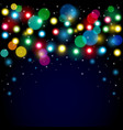christmas lights background vector image
