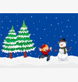 a winter outdoor landscape vector image
