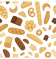 cartoon bakery elements pattern vector image
